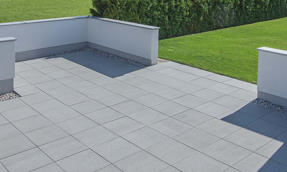 Linea VG4 Pflasterplatte 60 x 60 x 8 cm platin mittel Linea VG4 Pflasterplatte 60 x 60 x 8 cm platin mittel