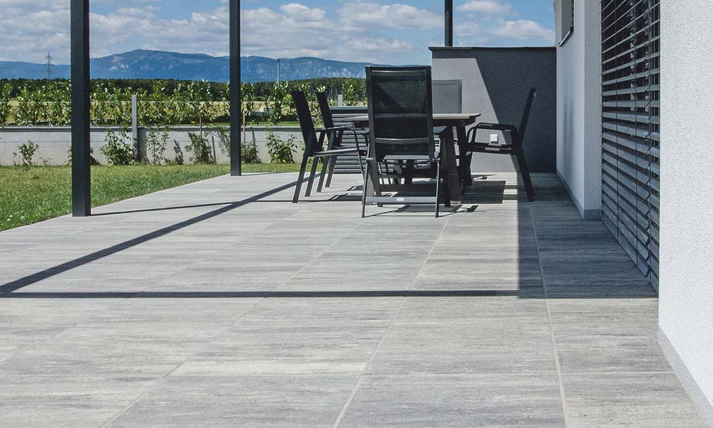 Largo Bodenplatte 59,8 x 59,8 x 5 cm granitgrau-schattiert Largo Bodenplatte 59,8 x 59,8 x 5 cm granitgrau-schattiert