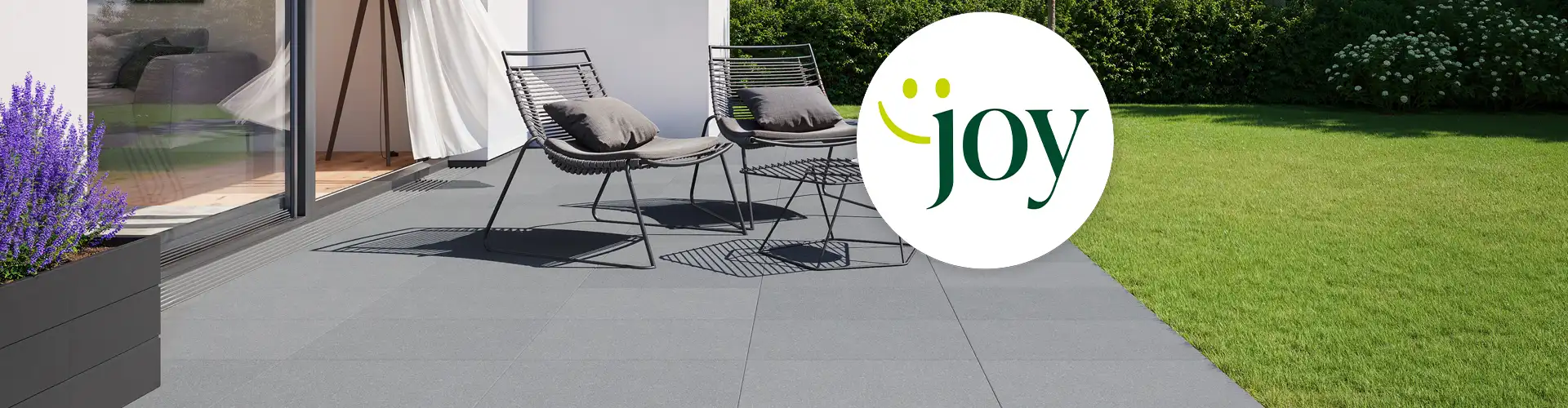 Niva29 Terrassenplatte 59,4 x 39,4 x 2,9 cm granit Wunderschöne Terrasse mit Niva29 Platten in Granit v gestaltet.