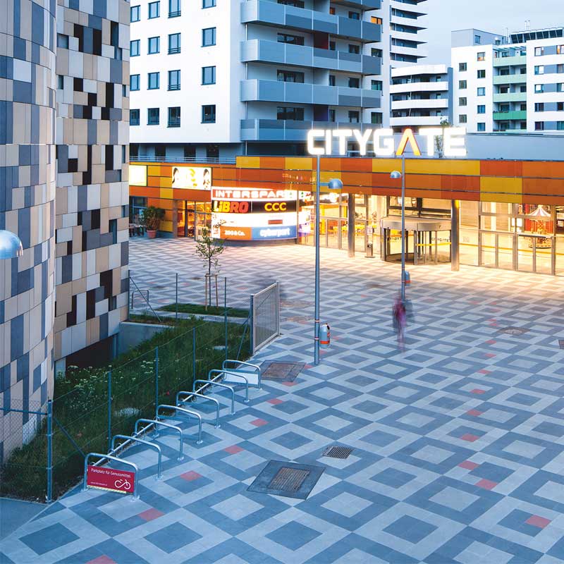 Citygate Wien Linea VG4 Pflasterplatte platin-hell anthrazit Friedl Steinwerke Citygate Wien Linea VG4 Pflasterplatte platin-hell anthrazit Friedl Steinwerke