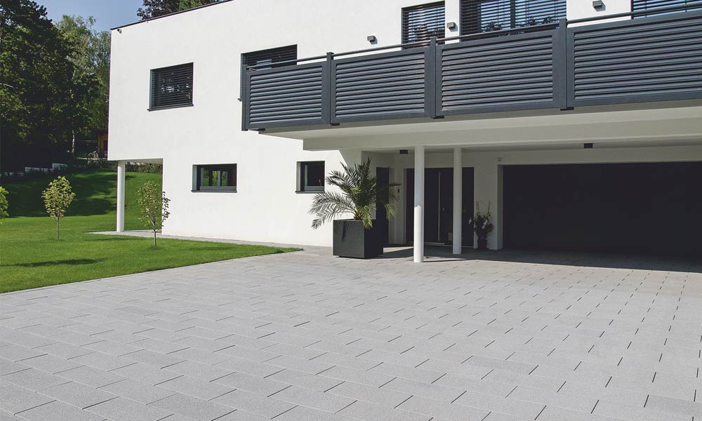 Linea VG4 Pflasterplatte 60 x 30 x 8 cm Edelsplitt anthrazit Linea VG4 Pflasterplatte 60 x 30 x 8 cm Edelsplitt anthrazit