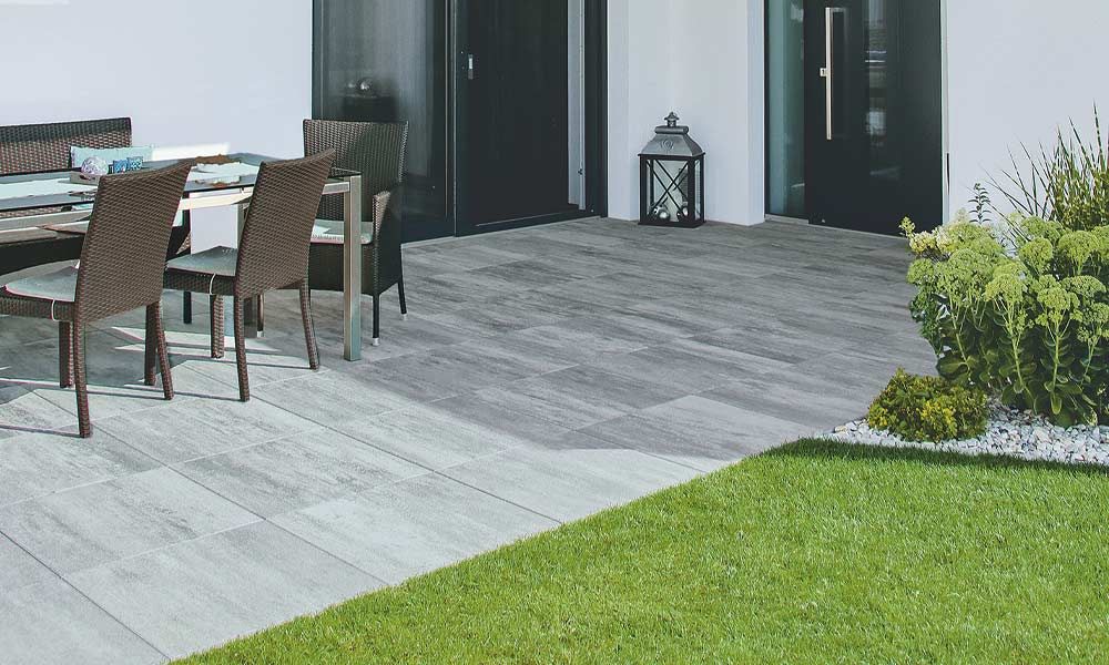 Largo Bodenplatte 59,8 x 59,8 x 5 cm granitgrau-schattiert Largo Bodenplatte 59,8 x 59,8 x 5 cm granitgrau-schattiert