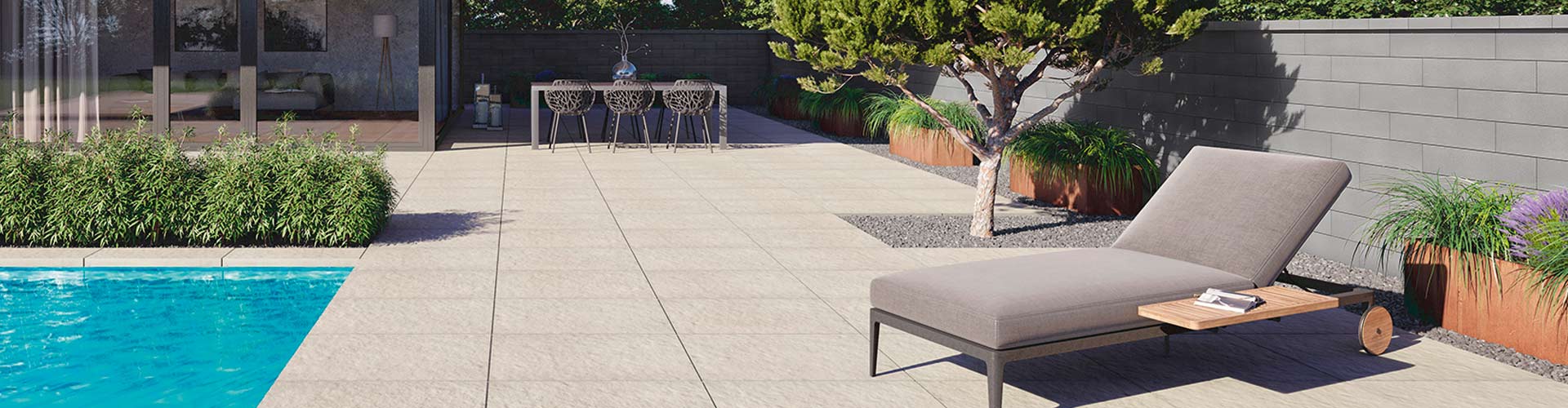 Terrasse modern Versus vanille-schattiert Friedl Steinwerke Terrasse modern Versus vanille-schattiert Friedl Steinwerke