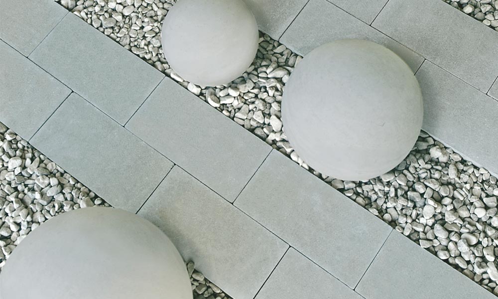 Sigma VG4 40 x 20 x 8 cm grau kombiniert mit Betonkugel Bola Sigma VG4 40 x 20 x 8 cm grau kombiniert mit Betonkugel Bola
