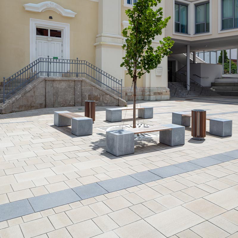 City Campus Wiener Neustadt Classic VG4 platin-dunkel grau Pflastersteine Friedl Steinwerke City Campus Wiener Neustadt Classic VG4 platin-dunkel grau Pflastersteine Friedl Steinwerke