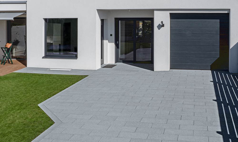 Linea VG4 Pflasterplatte 60 x 30 x 8 cm Edelsplitt granitgrau Linea VG4 Pflasterplatte 60 x 30 x 8 cm Edelsplitt granitgrau