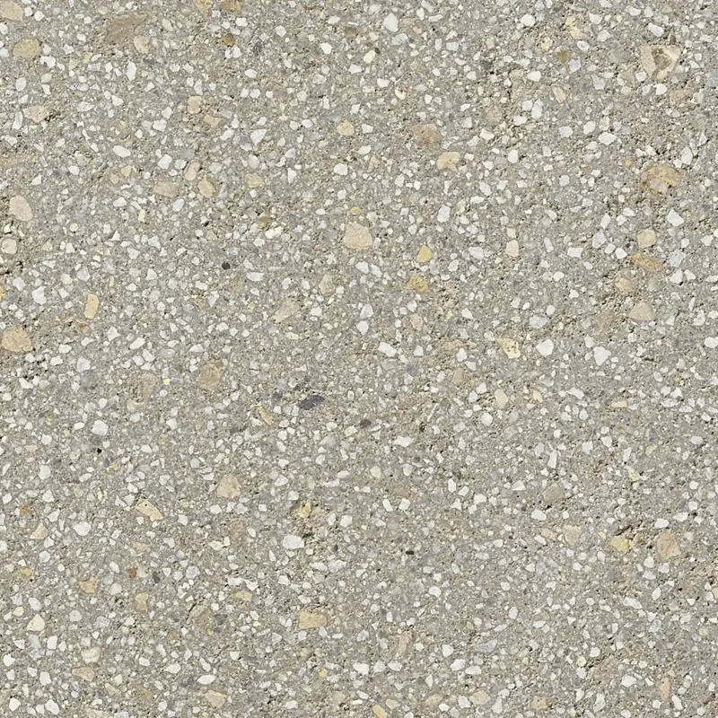 Creazzo Oberfläche in hellgrauer Nuance mit feiner, weißer und brauner Körnung in Terrazzo-Optik, Friedl Steinwerke.