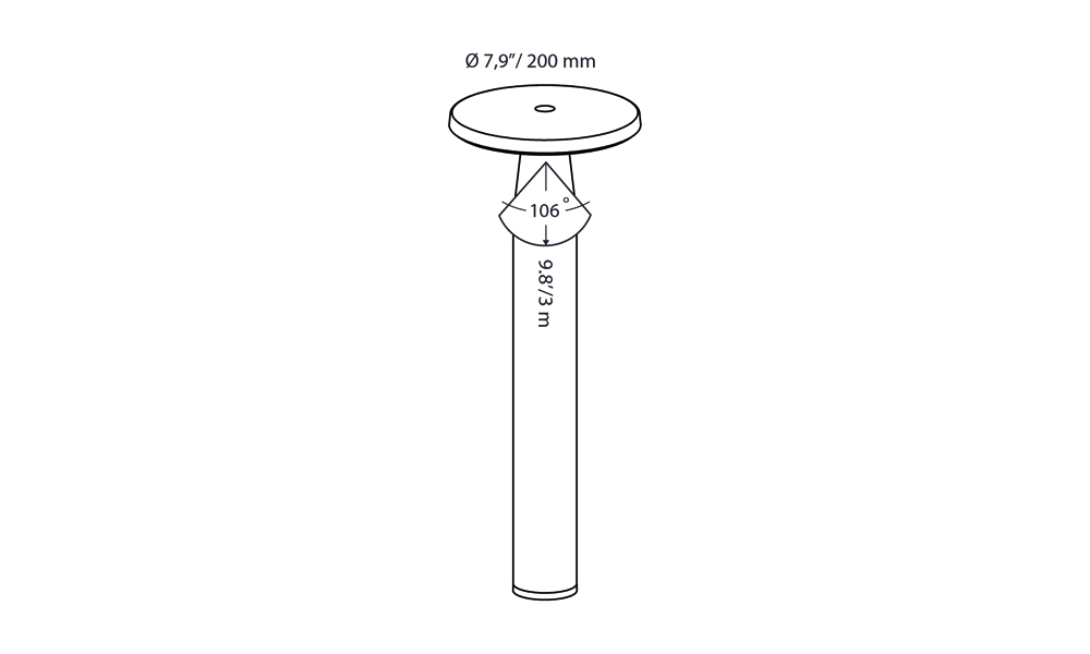 Disc Tube (zum Befestigen der Disc Lampe)