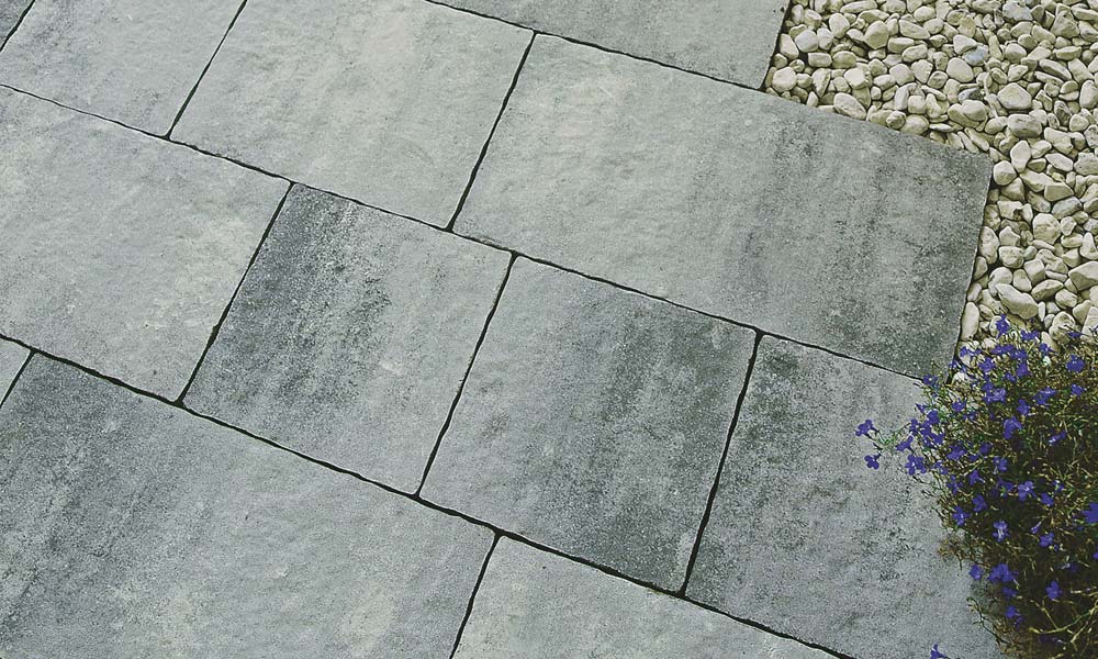 Limes Bodenplatte granitgrau-schattiert Limes Bodenplatte granitgrau-schattiert
