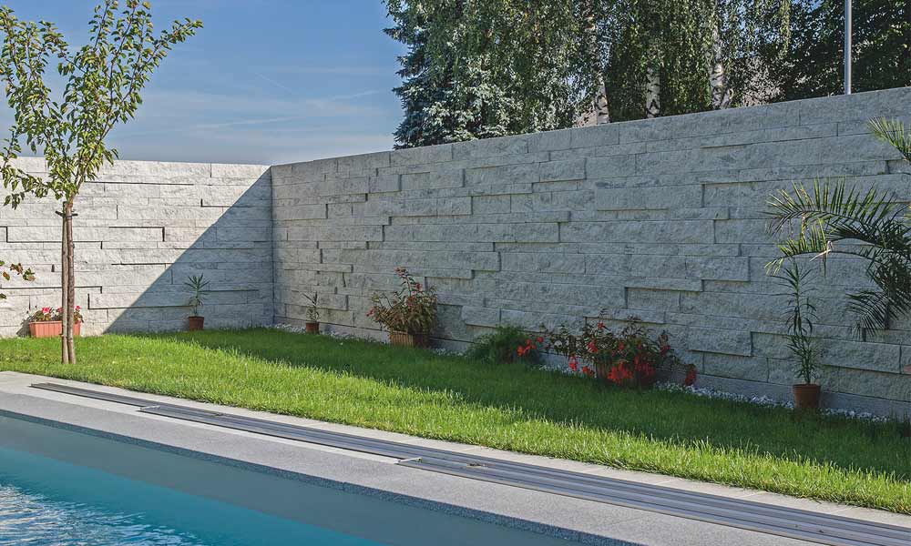 Mauerblock Momento 60 x 24 x 7,5 cm eisgrau-schattiert