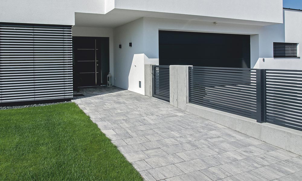 Limes Bodenplatte granitgrau-schattiert Limes Bodenplatte granitgrau-schattiert