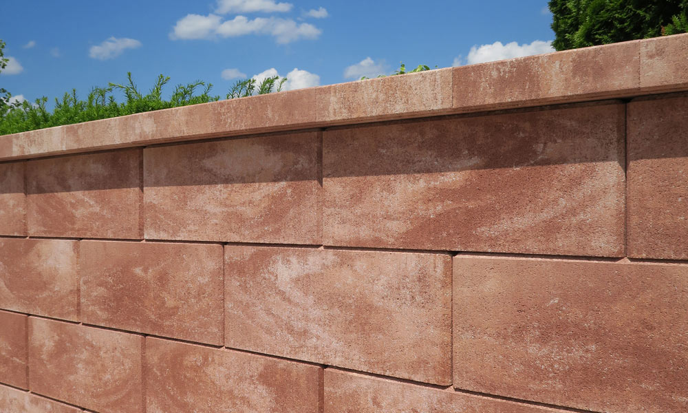 Standard Zaun- und Mauerstein terracotta-schattiert Standard Zaun- und Mauerstein terracotta-schattiert