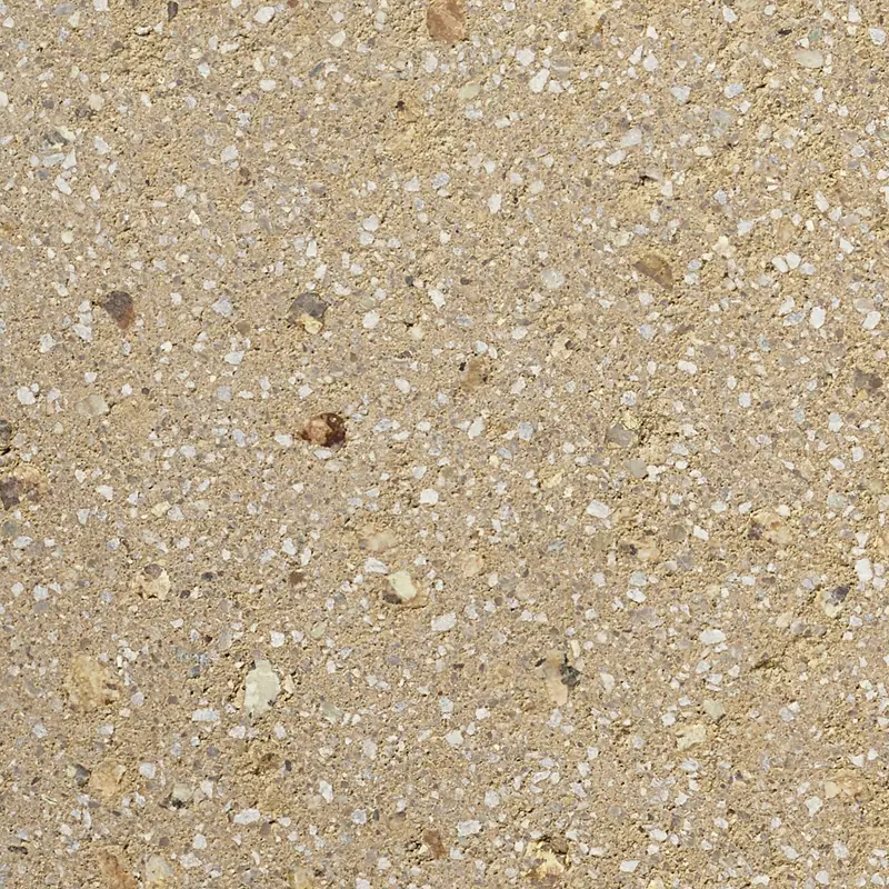 Creazzo Oberfläche in warmer beiger Nuance mit feiner weißer sowie mittelgrober brauner Körnung in Terrazzo-Optik, Friedl Steinwerke.