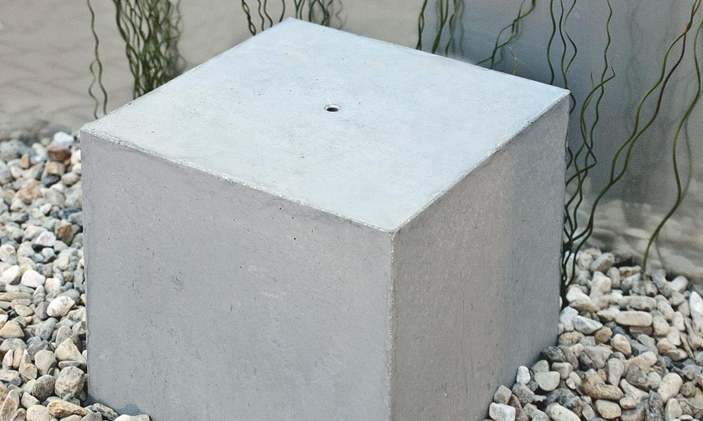 Betonkubus 45 x 45 x 45 cm granit-schattiert
