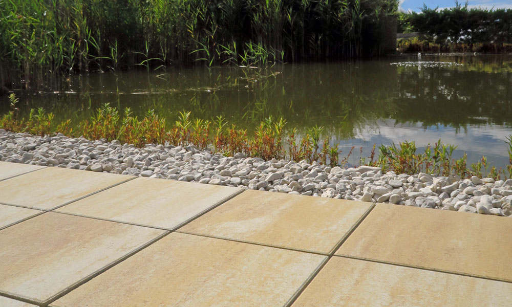 Nuavo Bodenplatte 49,8 x 49,8 x 4 cm sandgelb-schattiert