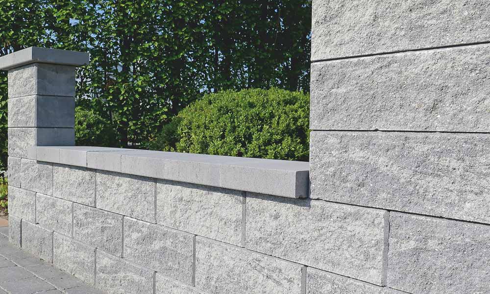 Faro Zaun Universalstein 40 x 20 x 15 cm platin-schattiert